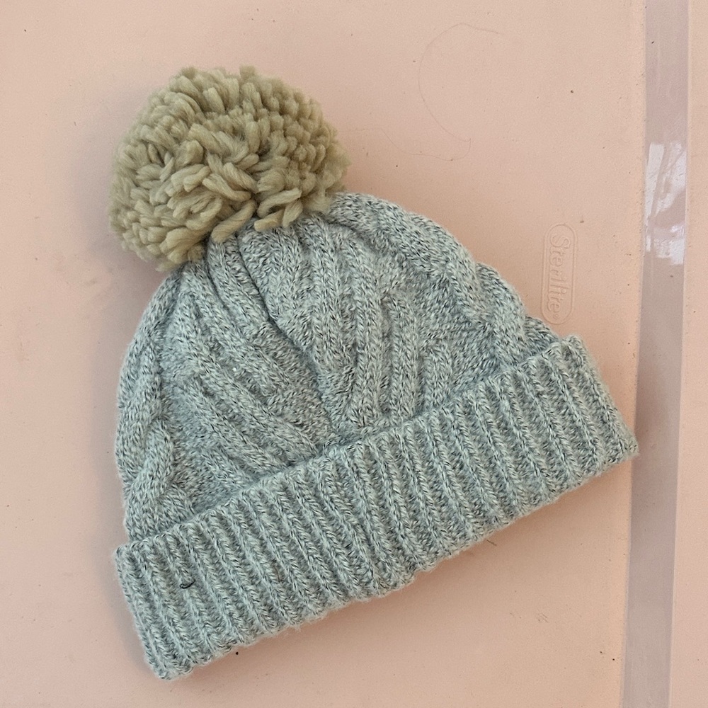 Rae Dunn Knit Fleece Lined Pom-Pom MAMA Beanie - Picture 3 of 3